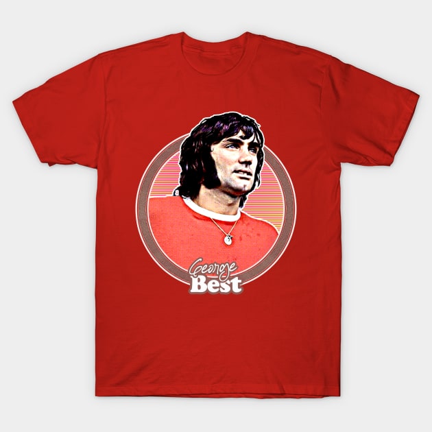 George Best /// Retro Fan Art Design T-Shirt by DankFutura